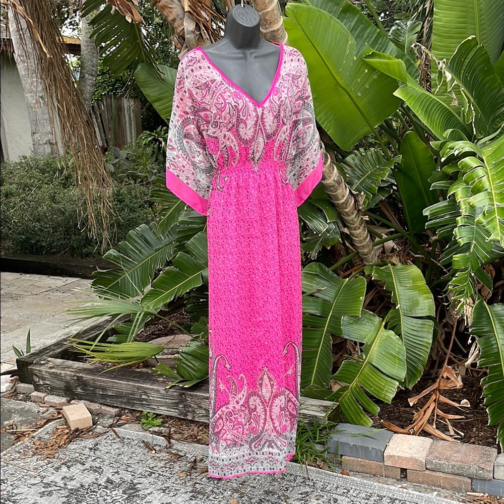 MPH border print caftan